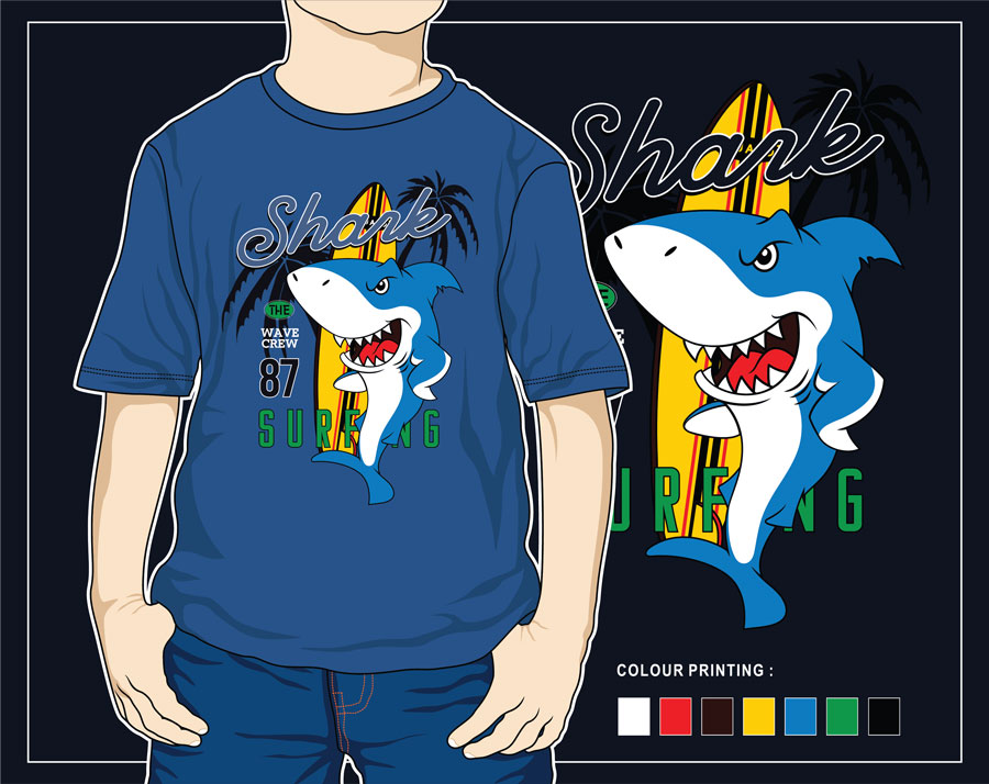 Hoạ tiết Shark Cute